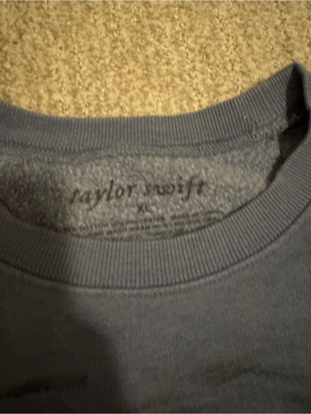 Taylor Swift Navy Crewneck Sweater with Tonal Profile Print - Picture 2 of 2